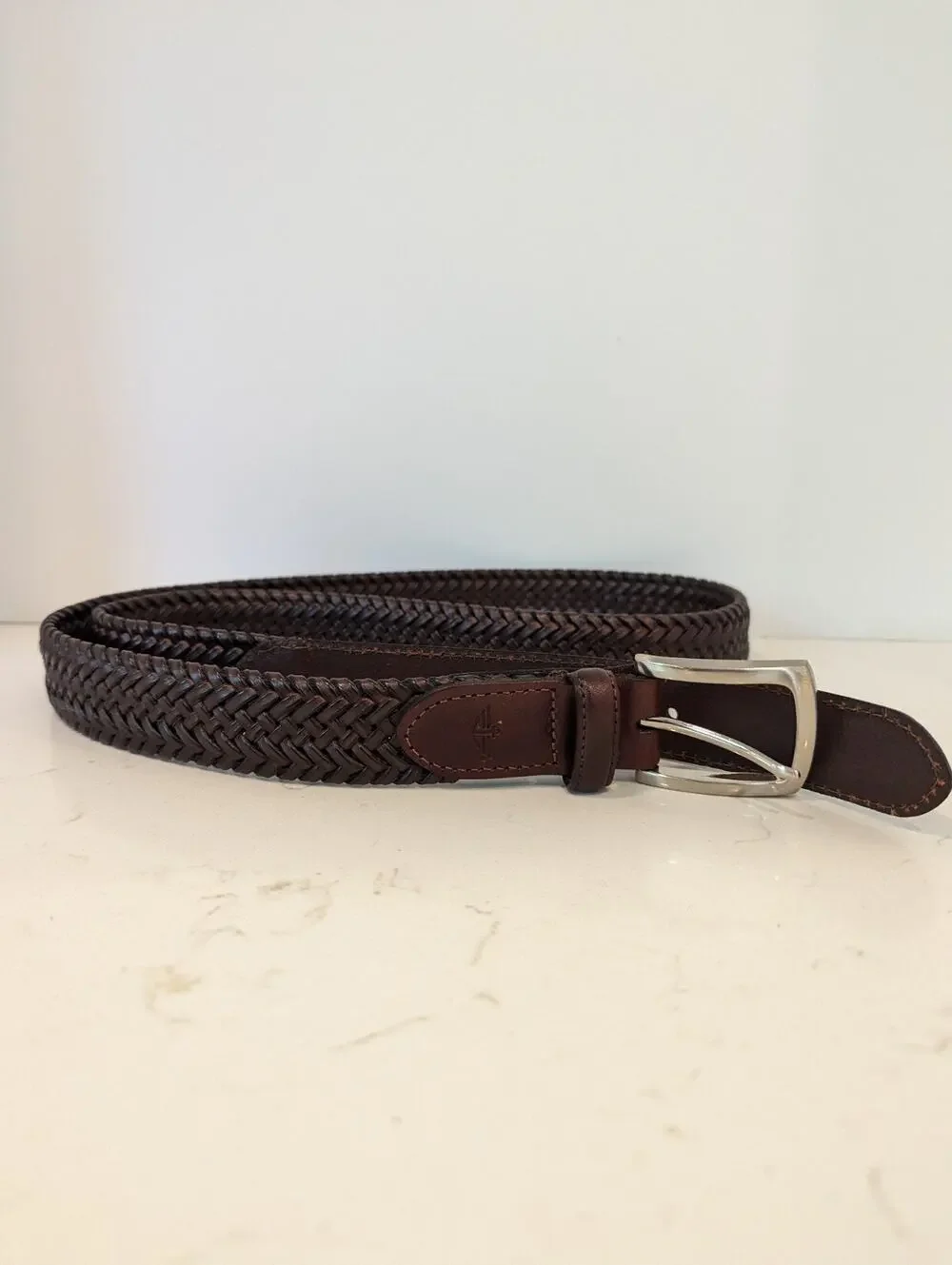 Docker's Mens Belt Woven Leather 42
